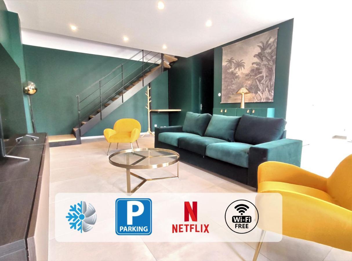 Colorchic 3 Etoiles - 120m2 Plein Centre - Parking Prive Terrasse Clim Mèze